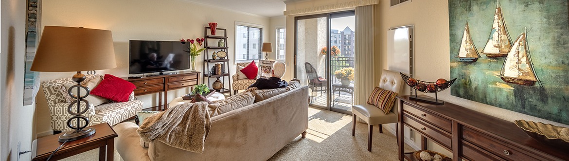 Beautify interior shot of a senior living apartment