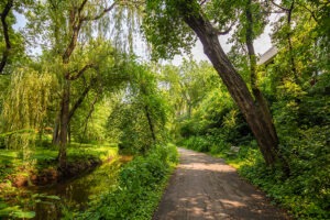 One of Covenant Living's nearby trails for walking.